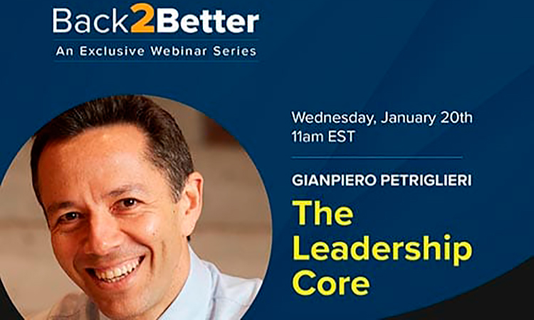 Webinar Back2Better: El núcleo del liderazgo con Gianpiero Petriglieri