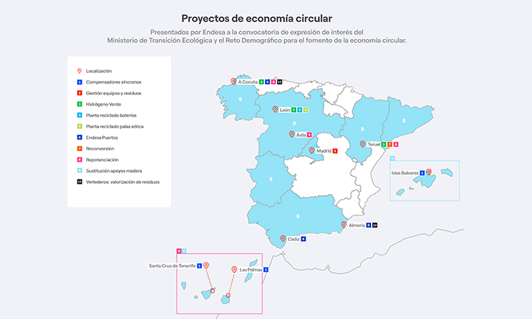 Endesa promueve la economía circular a través de 17 proyectos con una inversión asociada de 3.600 millones de euros