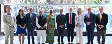 Foto de familia de representantes de Cooperación Internacional de la Fundación la Caixa