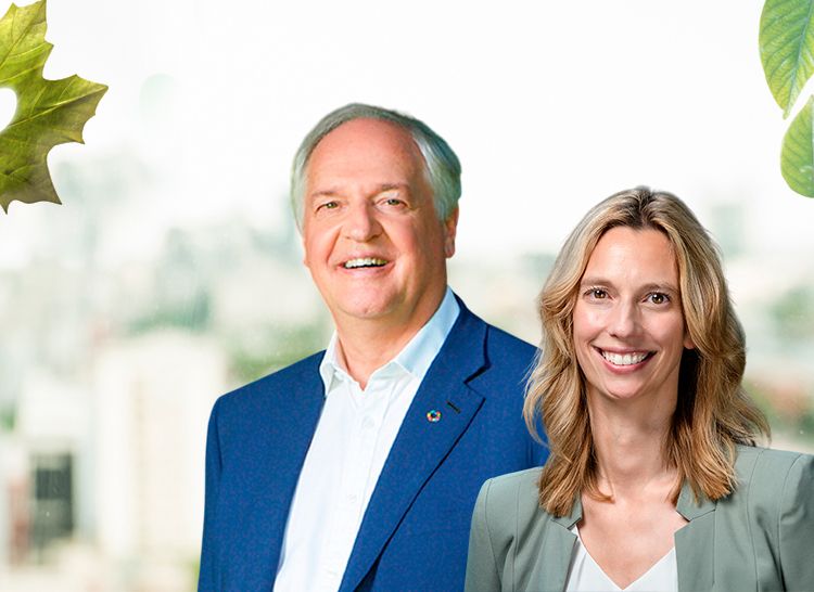 Paul Polman y Julia Binder